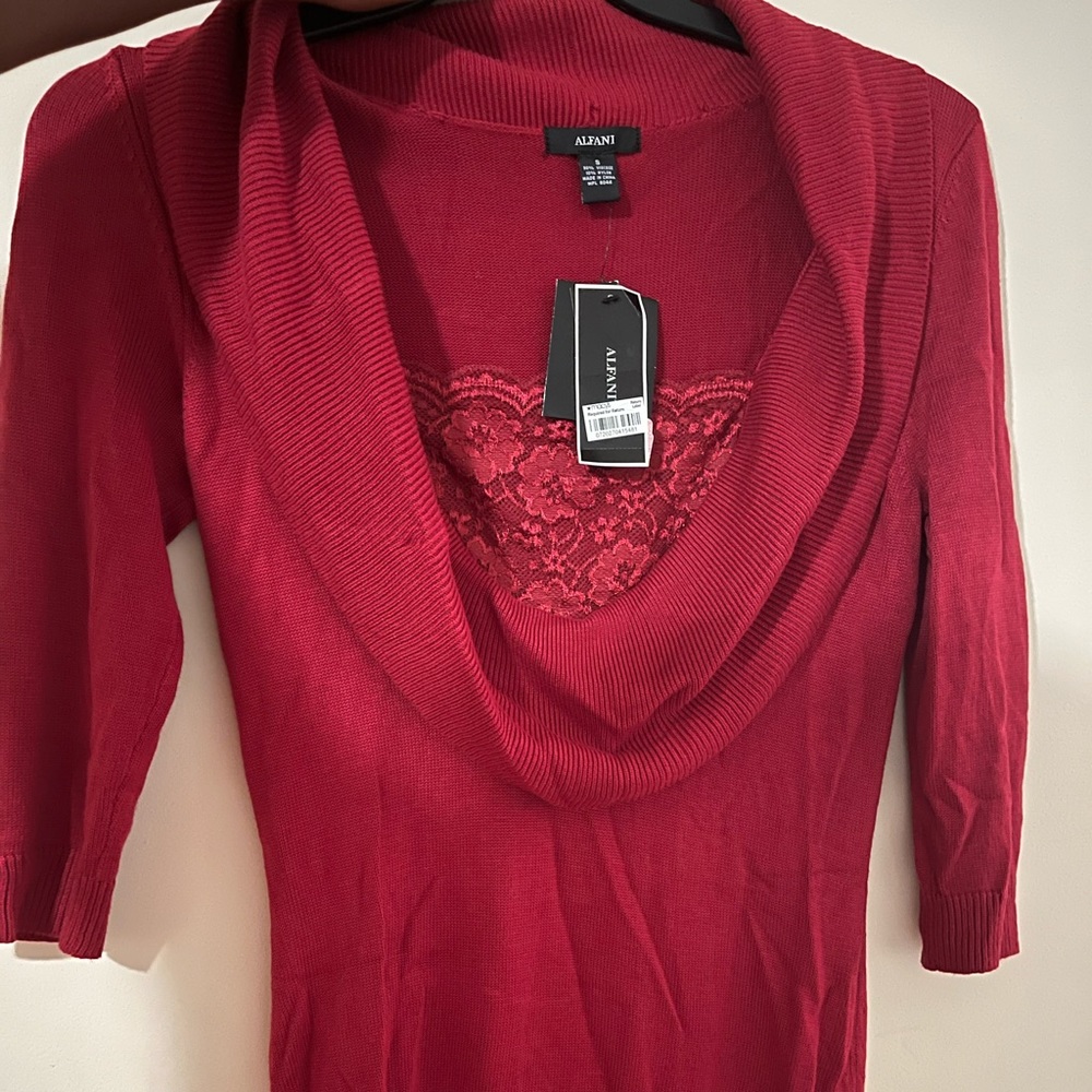 Red Sweater by Alfani in Small